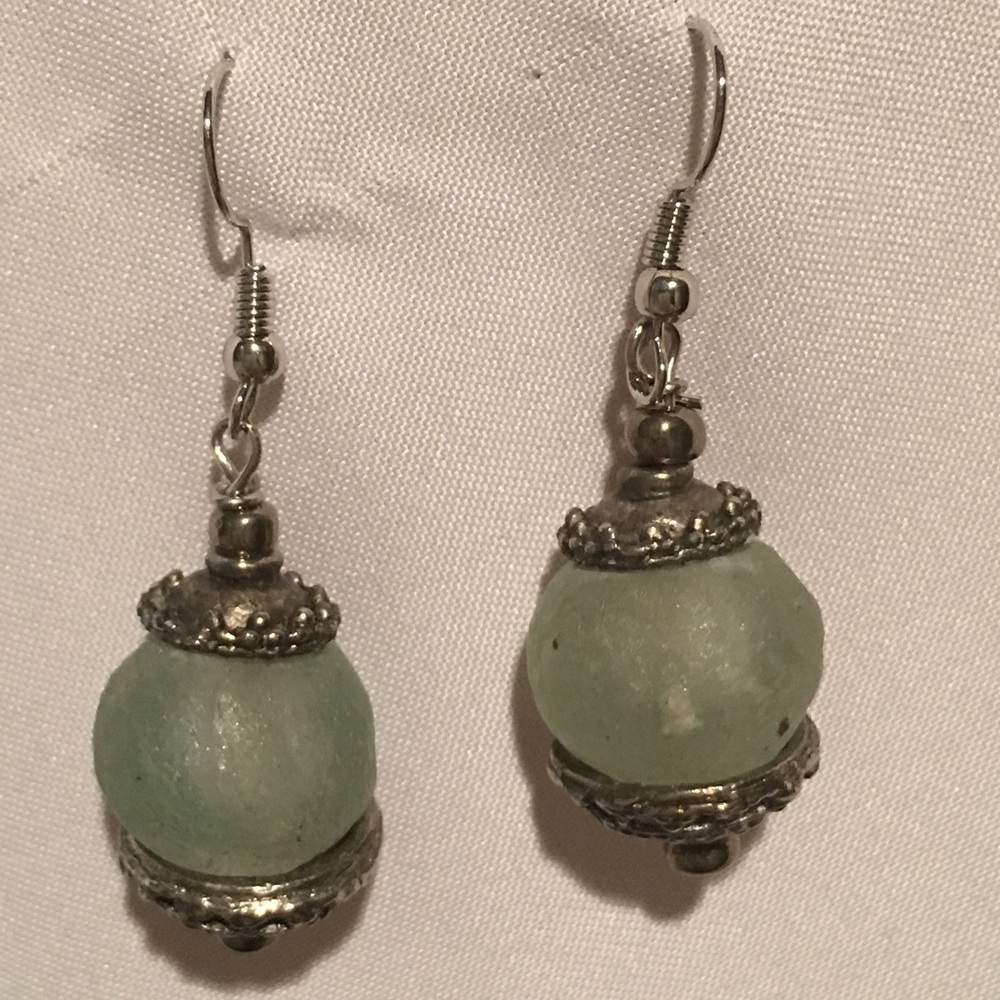 Dangle earrings made from reclaimed pieces
